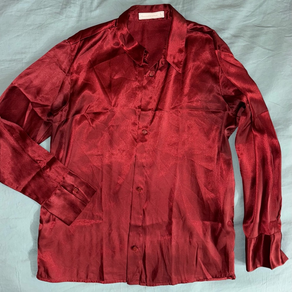 Abercrombie & Fitch Satin Button-up Shirt
